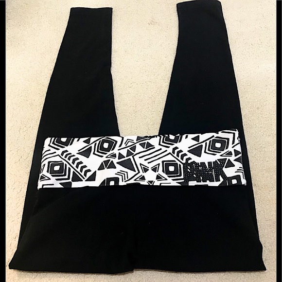 PINK Victoria's Secret Pants - EUC 🔥PINK BY VS YOGA STRAIGHT LEGGINGS REALLY CUTE&BLING ON WAISTBAND (PINK)